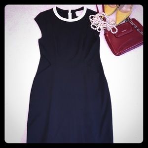 Kate Spade Little Black Dress White Trim size 2